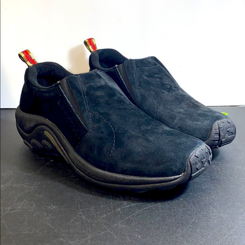 MERRELL MEN'S JUNGLE MOCCASINS BLACK SUEDE LEATHER